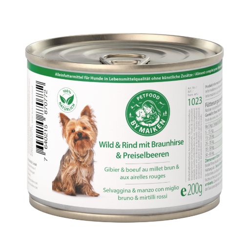 Bild von Wild & Rind mit Braunhirse & Preiselbeeren 200 g